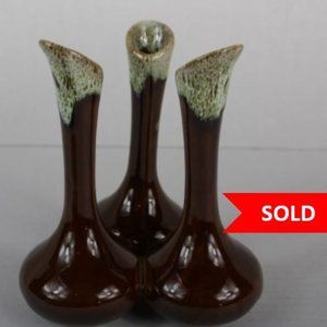 SOLD - Van Briggle Art Pottery Triple Bud Vase 7"